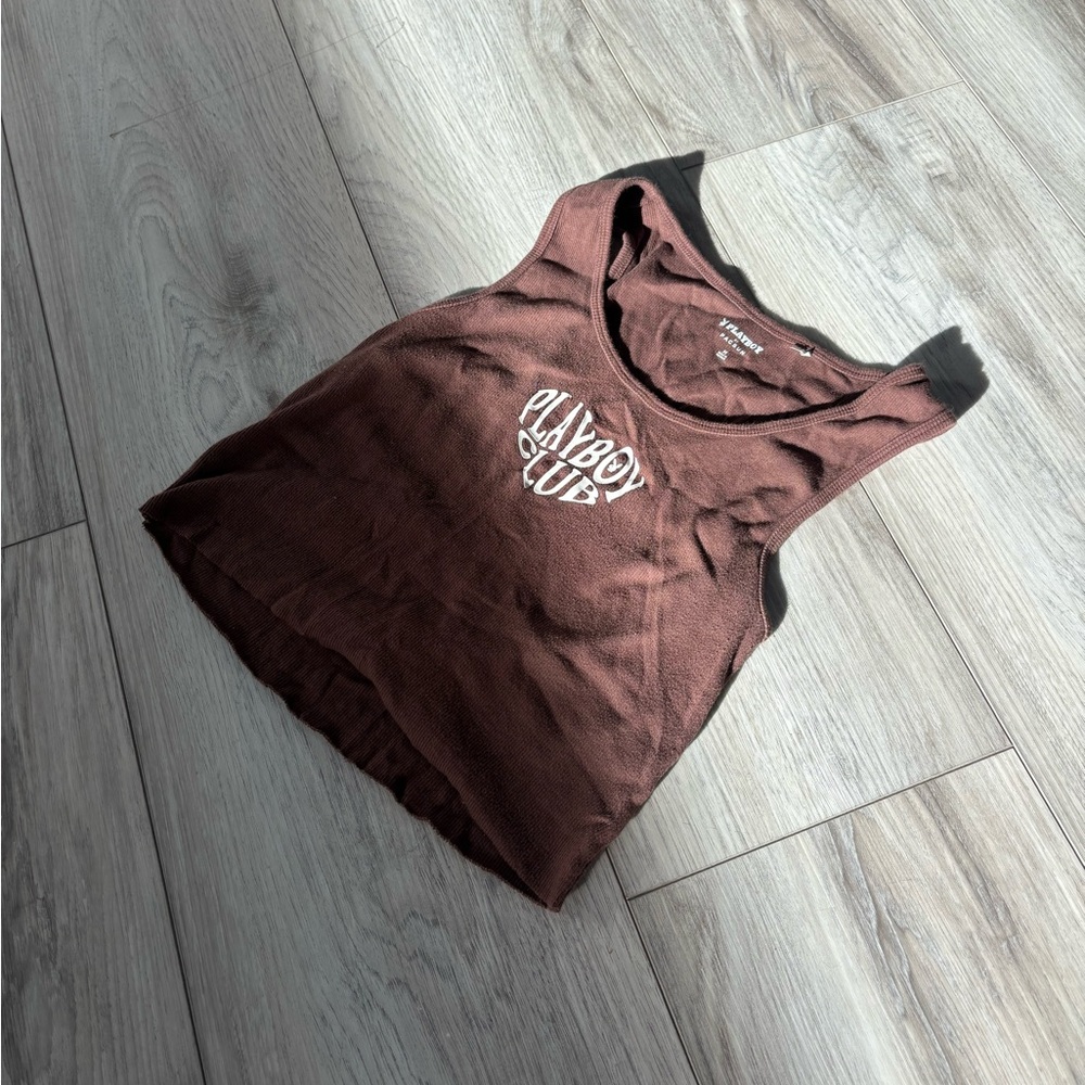 PacSun Brown Playboy Club Tank Top
